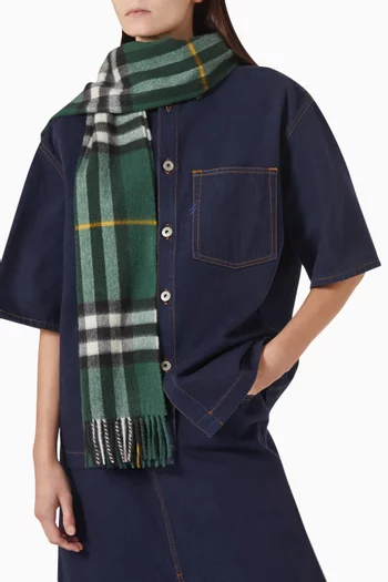Check Scarf in Cashmere