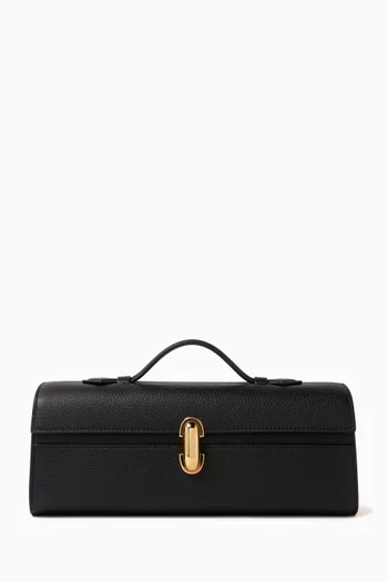 Slim Symmetry Pochette Bag in Grainy Leather