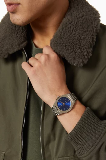 Ultra Thin Geo Quartz Watch, 40mm