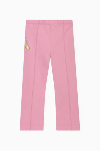 Heart-print Sweatpants in Cotton Jersey