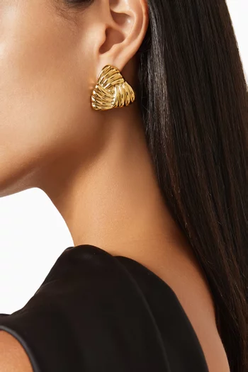 Tri Earrings in Gold-plated Metal
