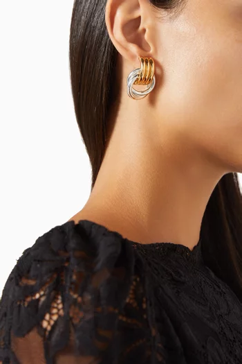 Mini Knot Earrings in Plated Metal