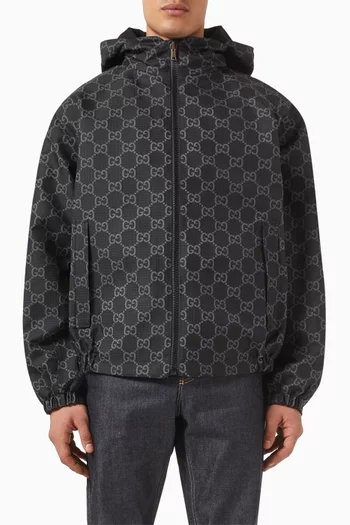 Reversible GG Jacket in Ripstop Nylon