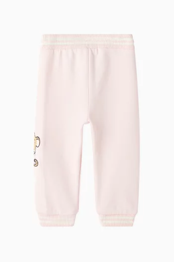 Leopard Logo Sweatpants in Cotton