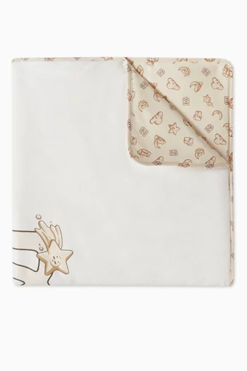Star Logo-print Blanket in Cotton