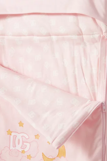 Logo-print Sleeping Bag in Cotton