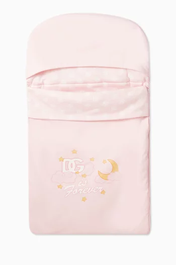 Logo-print Sleeping Bag in Cotton