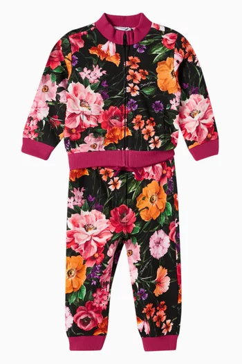 Floral-print Sweatpants in Cotton