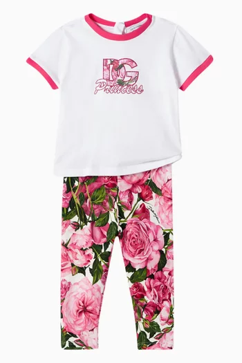 Glitter Logo-print T-shirt in Cotton