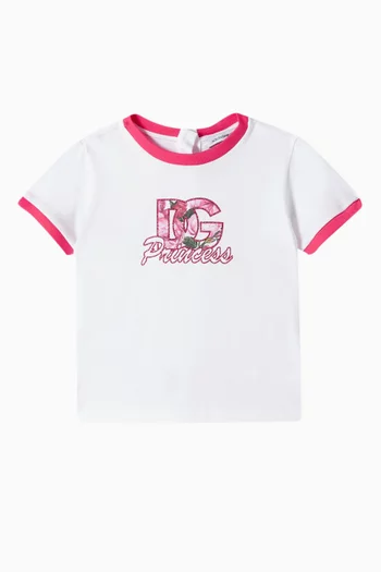 Glitter Logo-print T-shirt in Cotton