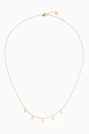 Diamond Droplet Necklace in 18kt Rose Gold