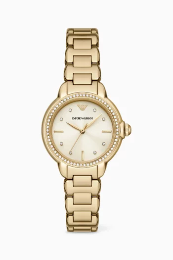 ساعة ميا كوارتز ستانلس ستيل، 32 مم