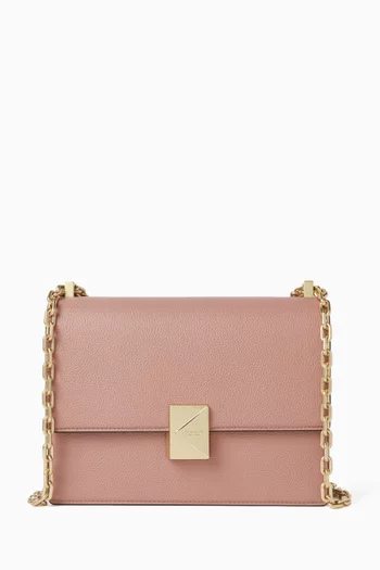Deco Shoulder Bag in Pebbled Leather