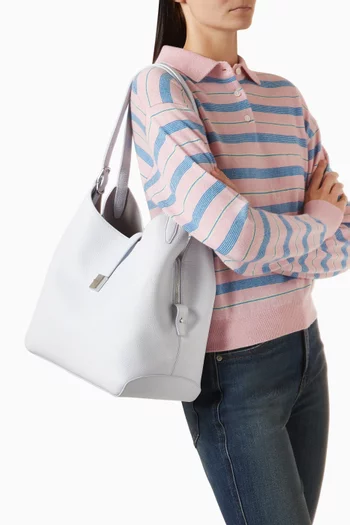 Large Deco Shoulder Bag in Pebbled Leather