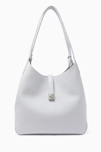 Large Deco Shoulder Bag in Pebbled Leather