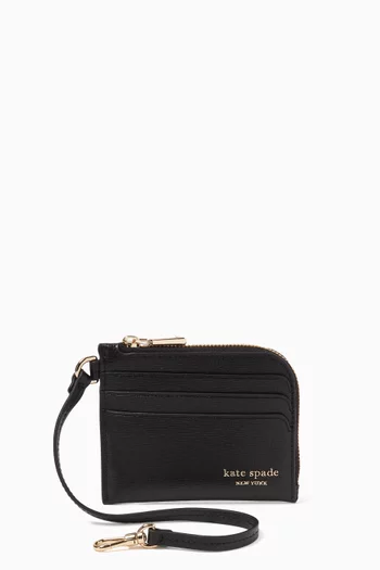 Devin Coin Card Case in Saffiano Leather