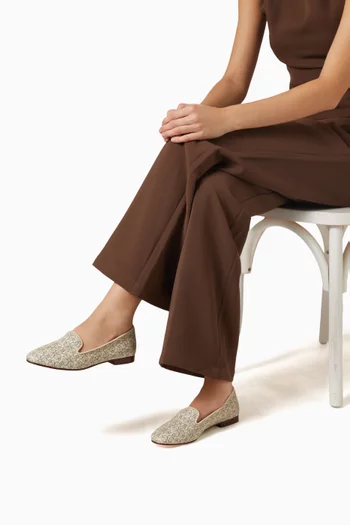 Spade Flower Lounge Loafers in Coated Canvas