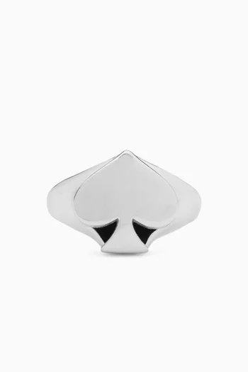 So Spade Signet Ring in Metal