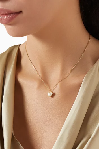 My Love June Heart Pendant in Gold-tone Metal