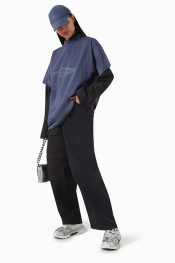 Unisex Hybrid Baggy Pants in Denim