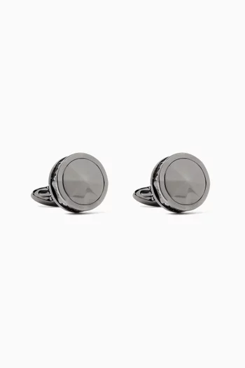 NeroUno Linea Cufflinks in PVD-coated Steel