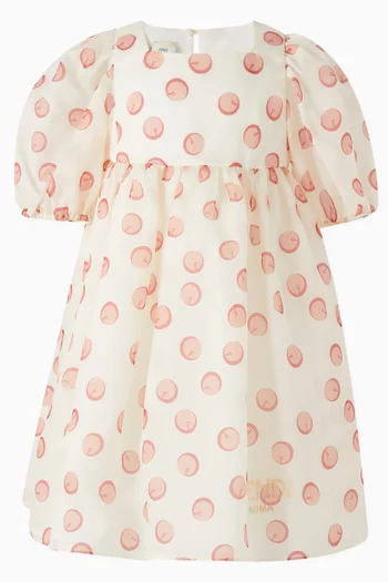 Bubble Logo Dress in Cotton