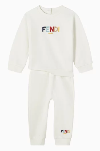 Logo Embroidered Sweatpants in Cotton