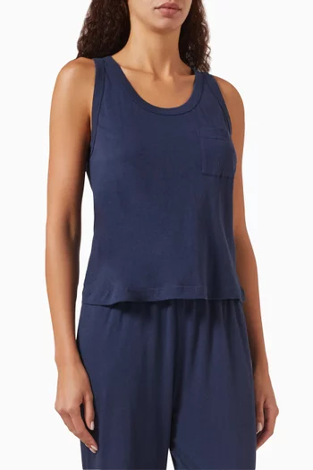 Aloe-infused Tank Top in Cotton-viscose