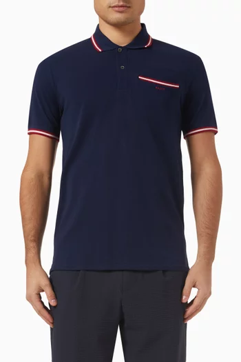Logo Polo Shirt in Cotton Piqué