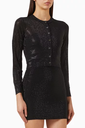 Beaded Hotfix Cardigan in Viscose