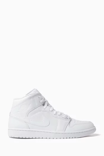 Air Jordan 1 Mid Sneakers in Leather