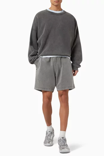 Straight-leg Shorts in Cotton