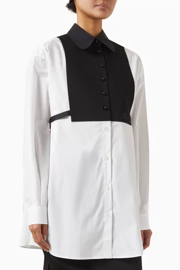 Contrast-vest Shirt in Cotton