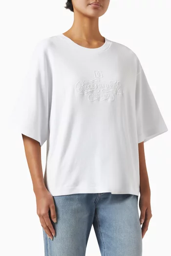 Embroidered Logo T-shirt in Cotton