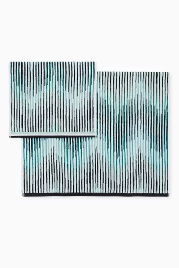 Two-piece Arpeggio Towel Set in Cotton-terry