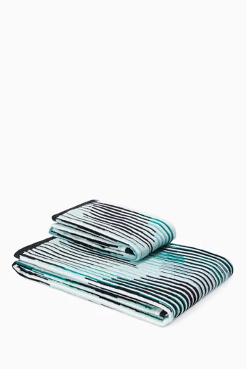 Two-piece Arpeggio Towel Set in Cotton-terry