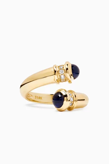 Le Bleu Bijoux Sapphire & Diamond Ring in 14kt Gold