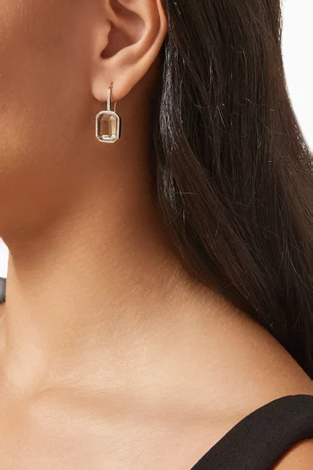 Amethyst & Diamond Drop Earrings in 14kt Gold