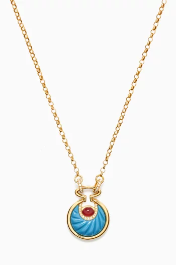 Circus Moon Necklace in 18kt Yellow Gold