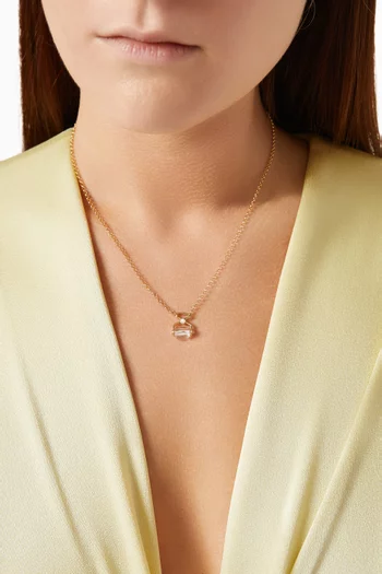 Neo Queen Quartz Necklace in 18kt Yellow Gold