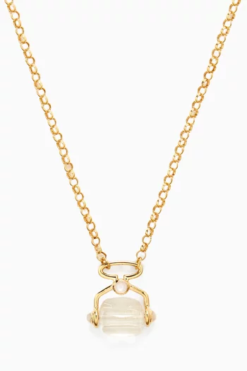 Neo Queen Quartz Necklace in 18kt Yellow Gold