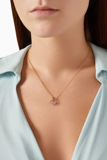 Neo Queen Quartz Necklace in 18kt Yellow Gold