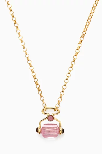 Neo Queen Quartz Necklace in 18kt Yellow Gold