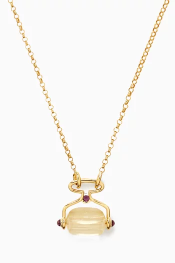 Neo Queen Citrine Necklace in 18kt Yellow Gold