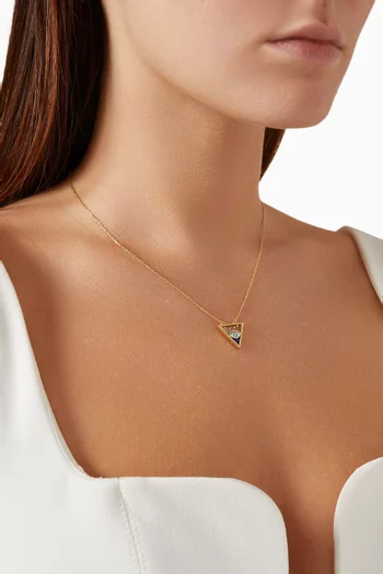 Eye Pendant Diamond Necklace in 18kt Yellow Gold