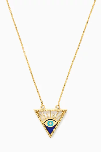 Eye Pendant Diamond Necklace in 18kt Yellow Gold