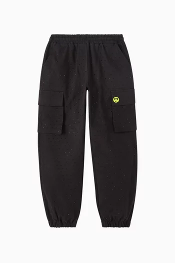 Cargo Sweatpants in Stretch-cotton