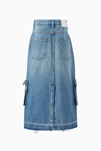 Denim Cargo Skirt