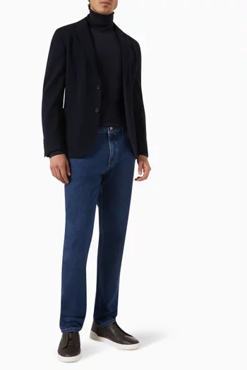 Casheta Roll Neck Sweater in Cashmere-blend
