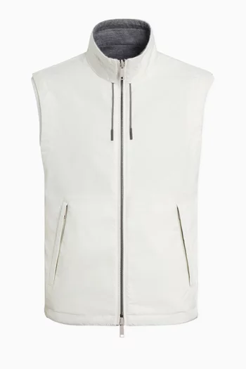 Reversible Vest in Technical Fabric